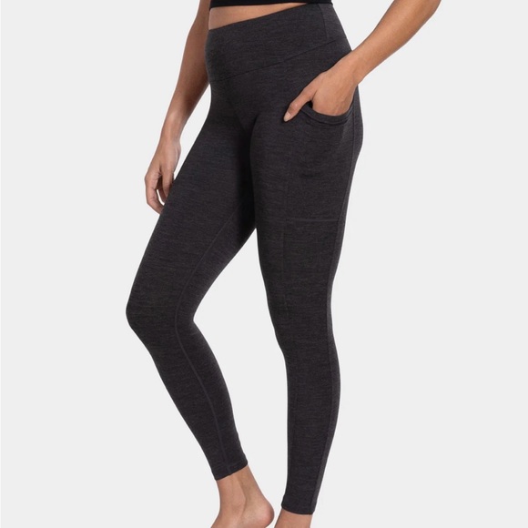 Woolly merino leggings. Women’s medium. 7/8, charcoal, side pockets. $50. EUC - Picture 2 of 4